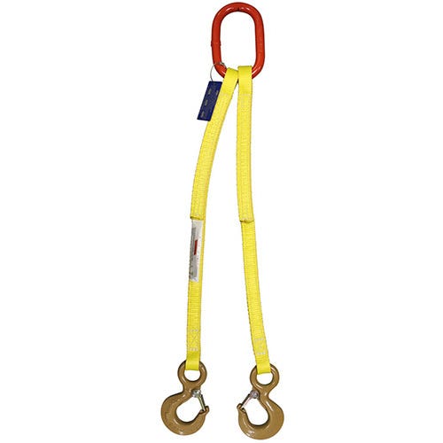 HSI Nylon Lifting Sling, Two Leg Bridle With Sling Hook Ends, Hanes Supply Inc.