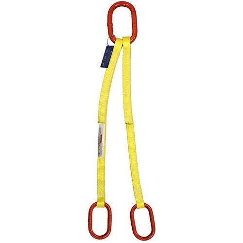 HSI Nylon Lifting Sling, Two Leg Bridle With Oblong Link Ends, Hanes Supply Inc.