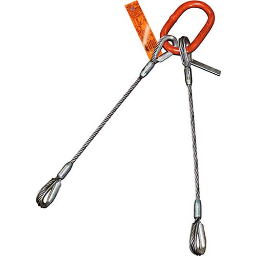 HSI Two Leg Wire Rope Bridle Slings | Bolt Shackle Ends Empire
