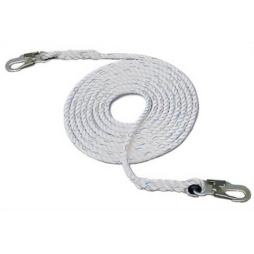 HSI® 5/8 in x 25 ft Vertical Lifeline Small Double Lock Hook One End