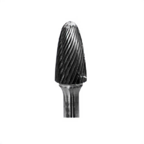 HTC SF-5 SF Style Carbide Burr, Tree Radius (Shape SF) Head, 2-1/4 in OAL, Double Cut Cut