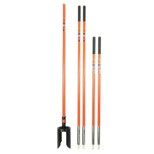 Huskie Tools® DG-PD12 Split-Handle Utility Post Hole Digger, 12 ft Fiberglass section