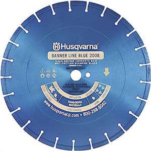 Husqvarna® 542751041 Blue 200B General Purpose Diamond Blade, 30 in x 0.165 in