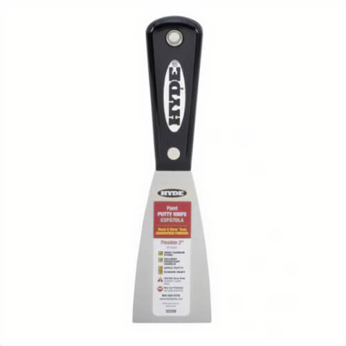Hyde® 02250 Putty Knife, 3-3/4 in L x 2 in W, High Carbon Steel Blade, Flexible Blade Flexibility