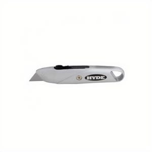Hyde® 42075 Heavy Duty Economy Utility Knife, Double Sided Blade, Top Slide Screw Push Button, 1 Blades Included, Carbon Steel Blade