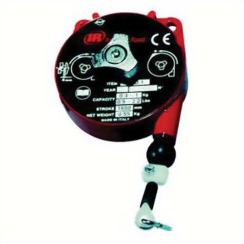 Ingersoll Rand® BLD1 ARO® Light Duty Balancer, 0.9 to 2.2 lb Load, 5.2 ft L Cable, Rotation Tension Adjustment, 1.3 lb Reel Weight