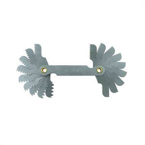 Irwin® 11018ZR Hanson® Standard Screw Pitch Gauge, 0.3 to 4 TPI Measuring, 18 Leaves, Steel
