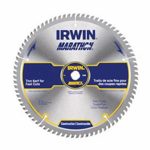 Irwin® Marathon® 14076 Circular Saw Blade, 10 in dia x 0.062 in Thick, 5/8 in Arbor, 80 Teeth