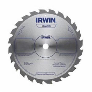 Irwin® Classic® 15150 Circular Saw Blade, 8-1/4 in dia x 0.055 in Thick, 5/8 in Arbor, 24 Teeth