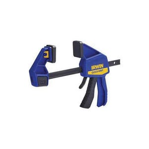 Irwin® Quick-Grip® 1964719 1-Handed Medium Duty Bar Clamp/Spreader, 18 in Clamping, 3-3/16 in D Throat, 7-7/8 to 25-3/8 in Spreading, Pistol Grip Handle