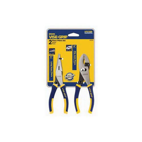 Irwin® Vise-Grip® 2078702 2 pc Professional-Grade Traditional Plier Set, Long Nose/Slip Joint, 2 pc