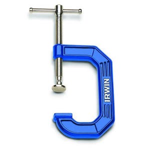 Irwin® Quick-Grip® 225104 100 Regular Duty Standard Throat C-Clamp, 4 in W Jaw, 3 in D Throat, 4 in Clamping, 0 to 4 in Jaw Opening, 9/16 in dia Screw