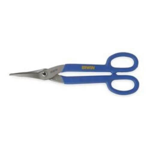 Irwin® 23010 210 Tinner Snip, 24 ga Cold Rolled Steel, 26 ga SS Cutting, 2 in L of Cut, Straight/Tight Curved Snip