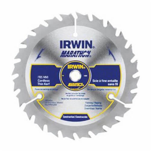 Irwin® Marathon® 24029CL Cordless Circular Saw Blade, 6-1/2 in dia x 0.063 in Thick, 5/8 in Arbor, 24 Teeth