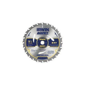 Irwin® Marathon® 24030 Construction Series Universal Circular Saw Blade, 7-1/4 in dia, 5/8 in Arbor, 24 Teeth