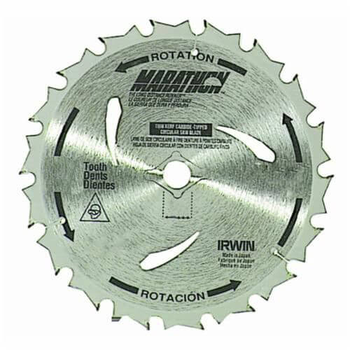 Irwin® Marathon® 24028 Corded Portable Circular Saw Blade, 7-1/4 in dia, 5/8 in Arbor, 18 Teeth