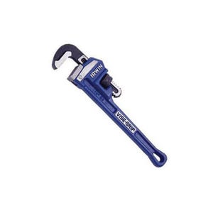 Irwin® Vise-Grip® 274102 Heavy Duty Pipe Wrench, 2 in Pipe, 14 in OAL, Quick-Adjusting Jaw, Blue Cast Iron Handle, Spin Nut Adjustment