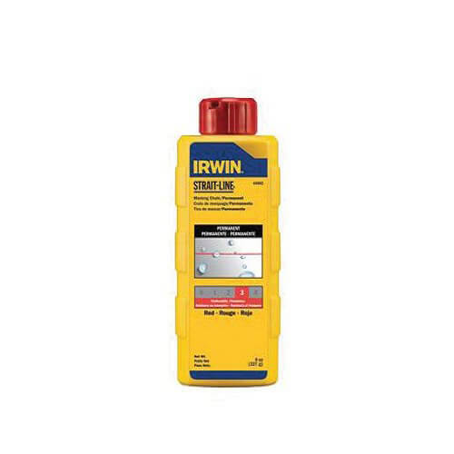 Irwin® 65102 Strait-Line® Permanent Marking Chalk, Red, 5 lb Capacity, Container Package, Odorless