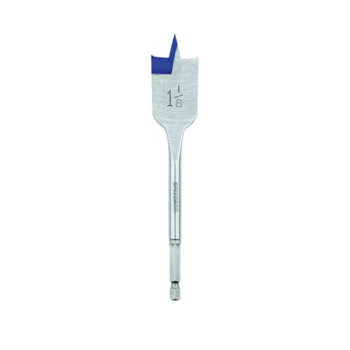 Irwin® 88818 Speedbor® Standard Length Spade Bit, 1-1/8 in dia, 6 in OAL, 5 in L Flat Flute, 1/4 in Shank, Series: 2000