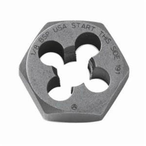 Irwin® Hanson® 6612ZR Hex Threading Die, M3x0.5 Thread, 3/8 in Thick, 1.137 in OD Die, High Carbon Steel