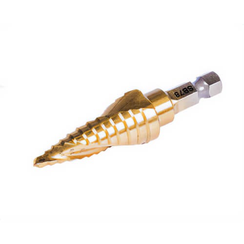 iTool SB118 Step Bit, Helical Flute, Steel with Tian Coating, 1-1/8 in