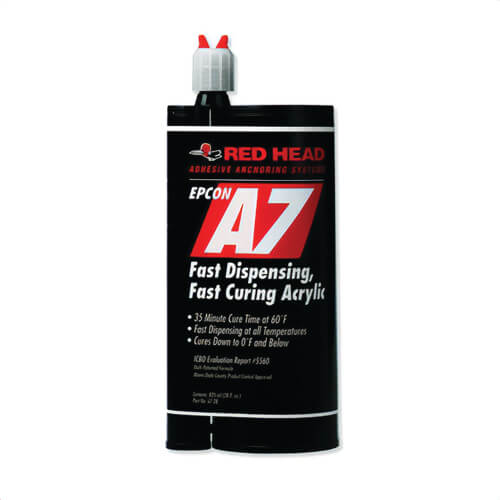 Red Head® A7P-28 Anchor Adhesive with E55 Nozzle Ramset, 28 oz Cartridge