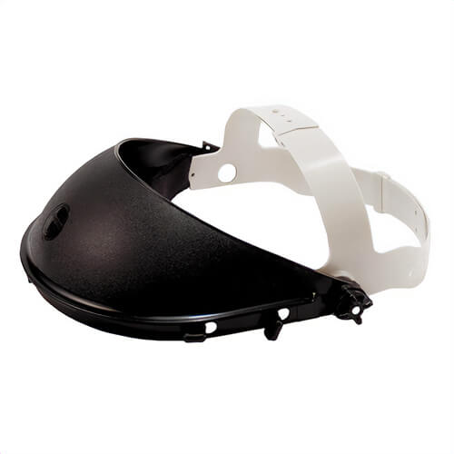 Jackson Safety* 14381 Model K General Purpose Faceshield Headgear, Black/Clear, Plastic, Ratchet Adjustment