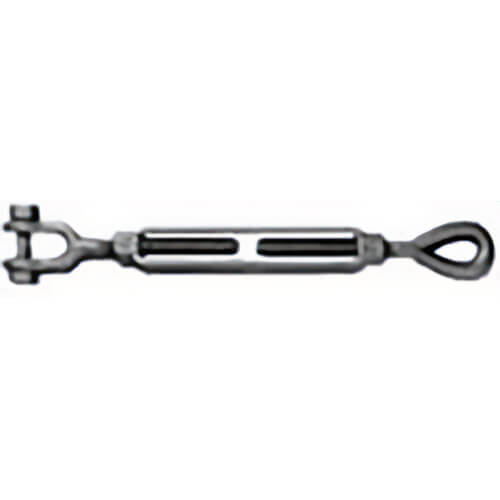 Jaw & Jaw Turnbuckle, 3/4 in x 12 in, Galvanized