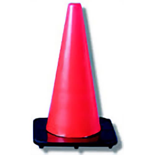 JBC™ RS45015C Wide Body Safety Cone, 18 in, Flourescent Orange PVC, 3.52 lb