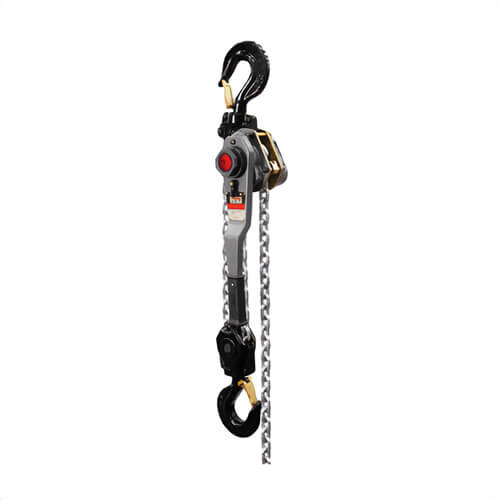 JET® 376600 JLH Lever Chain Hoist with Overload Protection, 6 ton Load, 5 ft H Lifting, 83.7 lb Rated, 1.97 in Hook Opening