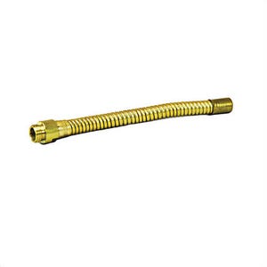 Justrite® 08584 Flexible Hose Extension, 6 in L, For Use with 08540 and 08955 Safety Faucets, Brass