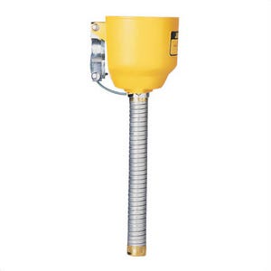 Justrite® 11089 Bolt-On Funnel with Galvanized Steel Hose, Use with Justrite® Type I Steel Safety Cans, Polyethylene
