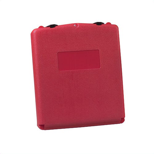 Justrite® 23306 Large Document Storage Box, 3.563 in Exterior, 2.3 in Interior D x 13.3 in Interior, 15-3/4 in Exterior H, Polyethylene, Red