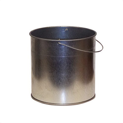 Justrite® Smoker's Cease-Fire® 26803 Replacement Pail, For Use with Smoker's Cease-Fire® Personal Size Outdoor Ashtray, Steel, Silver