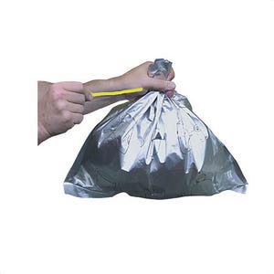 Justrite® 26827 Burn Resistant Disposable Bucket Liner, 18 in H x 20 in W, Aluminum, Gray