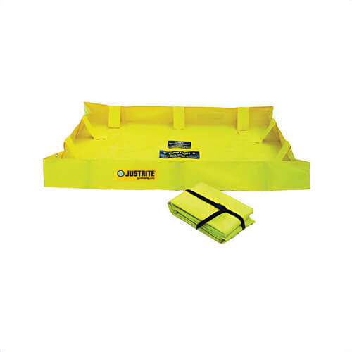 Justrite® 28556 QuickBerm® Lite Spill Containment Berm, 4 ft L x 4 ft W x 8 in H, PVC Coated Fabric