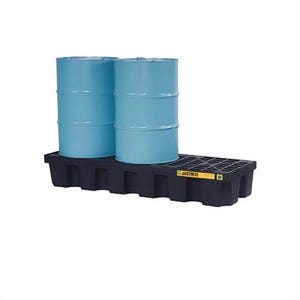 Justrite® 28627 EcoPolyBlend™ Spill Control Pallet, 3 Drums, 75 gal Spill, 3750 lb Load, 100% Recycled Polyethylene