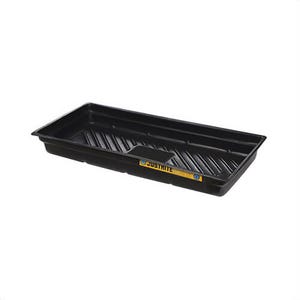 Justrite® 28716 EcoPolyBlend™ Spill Tray, 26 in L x 38 in W x 5-1/2 in H, Recycled Polyethylene, Black, 20 gal Spill