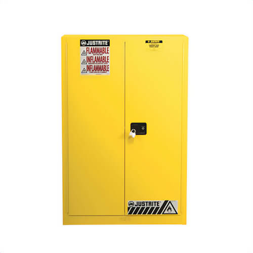 Justrite® 894510 Sure-Grip® EX Standard Combustible Safety Cabinet, 60 gal, U-Loc™ Handle, 65 in H x 43 in W x 18 in D, 2 Door