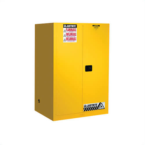 Justrite® 899020 Sure-Grip® EX Classic Flammable Safety Cabinet, 90 gal Capacity, U-Loc™ Handle, 65 in H x 43 in W x 34 in D