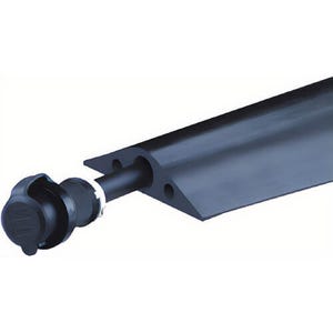 Justrite® RFD7-5 Single Channel Rubber Duct Cable Protector, 1 in, 5 ft L