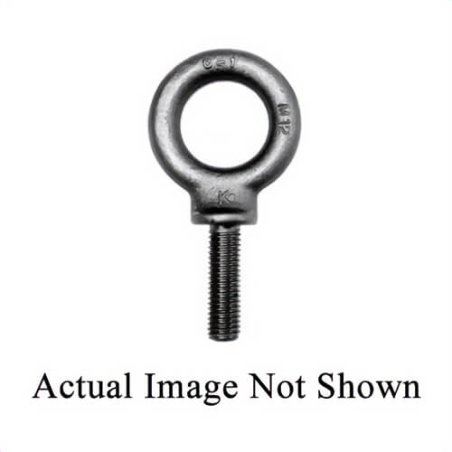 Ken Forging M20 Fully Threaded Shoulder Pattern Eye Bolt, M20x2.5, 57 mm L Shank, Drop Forged Carbon Steel