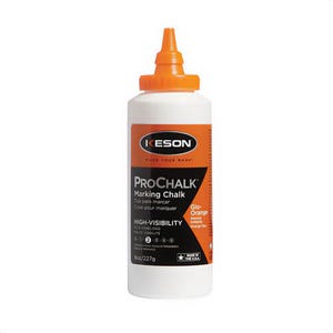 Keson® 8GO ProChalk® High Visibility Marking Chalk Refill, Glo-Orange, 8 oz