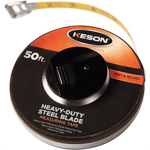 Keson® ST5018 Steel Tape Measure, Hook End, 100 ft L