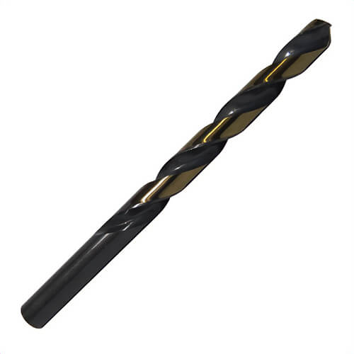 KFD® KFD29 Heavy Duty Premium Quality Jobber Length Drill Bit, #29 Drill - Wire, 0.136 in Drill - Decimal Inch, 135°  Point, HSS, Black/Gold
