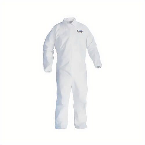 KleenGuard* 49104 A20 Breathable Lightweight Disposable Coverall, XL, White, SMS Fabric, 29-3/4 in Chest, 41 in L Inseam