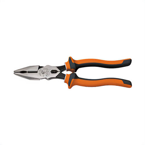 Klein® 12098EINS Insulated Combination Plier, 1-25/32 in L x 1-1/32 in W x 0.53 in Thick Steel Jaw, High Leverage/Side Cut, 8.71 in OAL