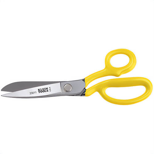 Klein® 23011 Bent Trimmer, 4-3/4 in L of Cut, 11-1/4 in OAL, Sharp Tip, Knife Edge, Metal Blade, Right Hand