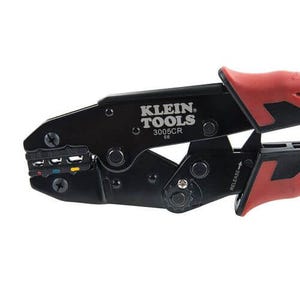 Klein® 3005CR Ratcheting Wire Crimper, 22 to 10 AWG Cable/Wire