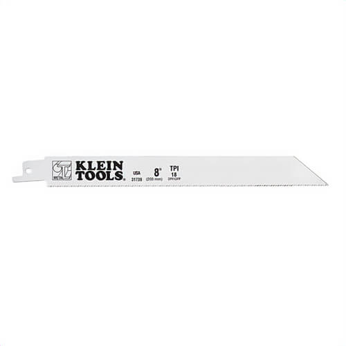 Klein® 31739 Reciprocating Saw Blade, 11-1/8 in Length, 3/4 in Width, 0.035 in Thickness, 18 TPI, Shock Resistant Teeth